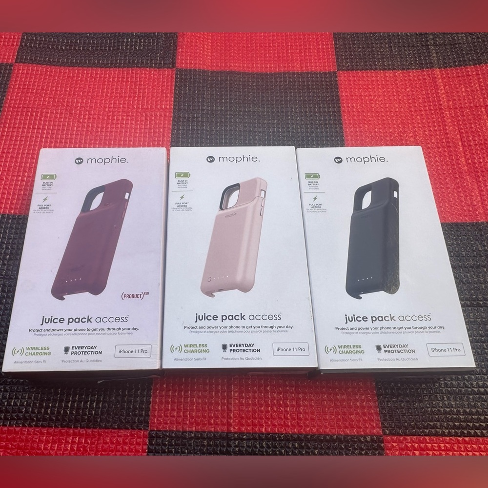 Lot of 3 mophie Juice Pack Access for iPhone 11 PRO Ultra-Charging Battery Case